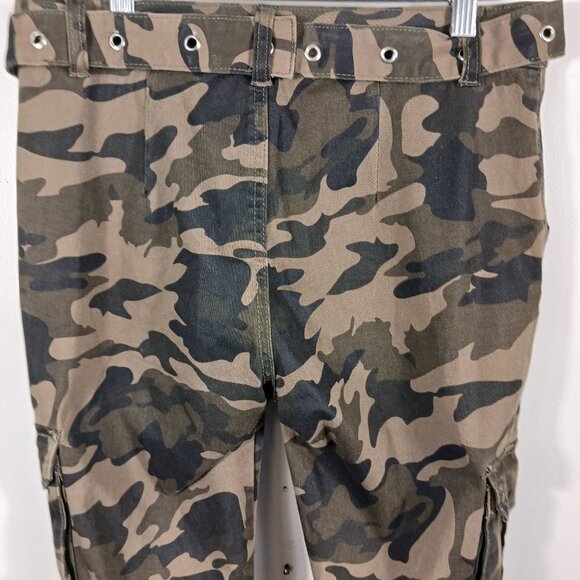 I & M Jeans, Camo Cargo Jogger Pants, Belted, Size Small, Tactical, Utility - Picture 5 of 14
